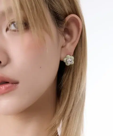 Серьги-пусеты «Freesia Mint» — изображение 5