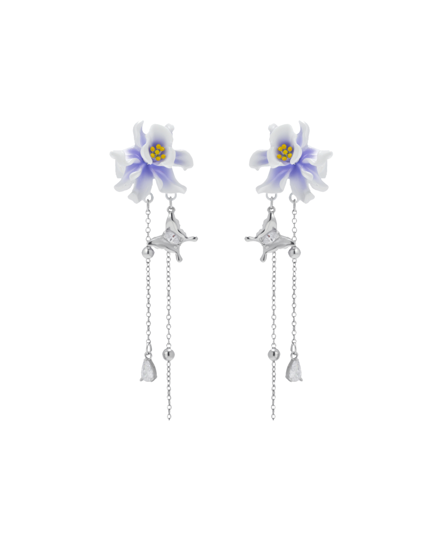 Серьги-подвески «Violet Bloom Drop» 1 Серьги-подвески «Violet Bloom Drop»