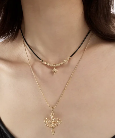 Ожерелье Butterfly Cross Layered — изображение 5