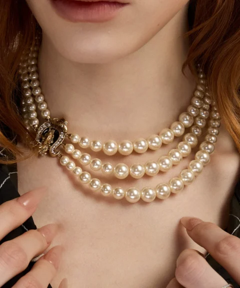 Многослойное колье Pearl Horseshoe — изображение 6