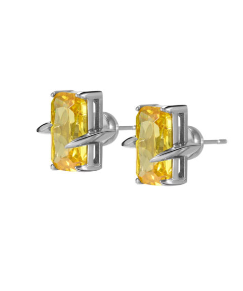 Серьги Spiked Yellow Square