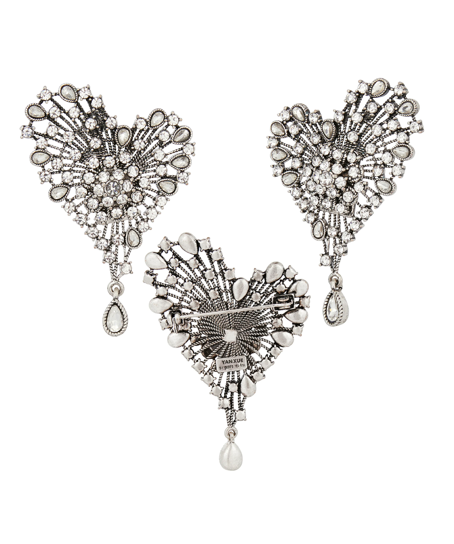 Брошь Crystal Heart Drop 1 Брошь Crystal Heart Drop