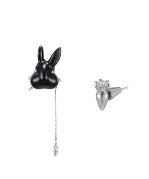 Асимметричные серьги Bunny Gem Chain