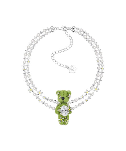 Многослойное колье Grass Fabric Bear