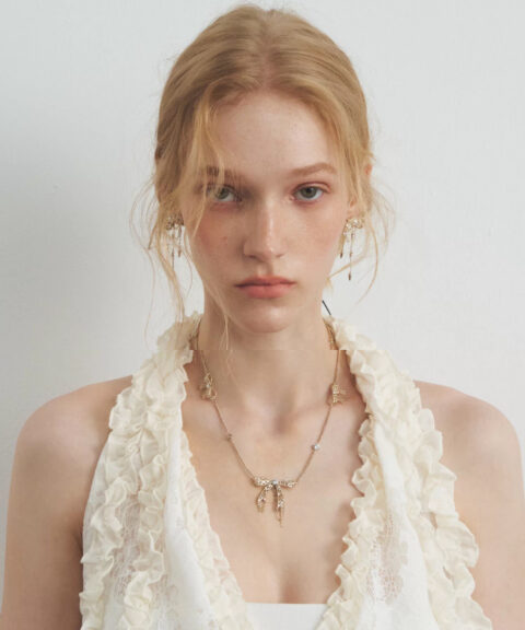 Alternative view of Серьги Pearl Chain Bow