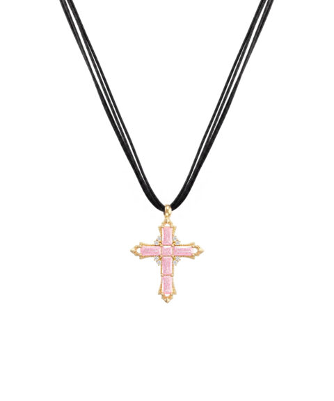 Колье-шнурок Pastel Cross
